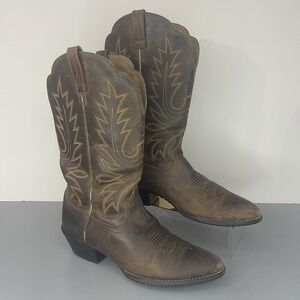 Ariat Heritage Womens Brown Leather Cowboy Western Boots Sz 8.5B Style 15725